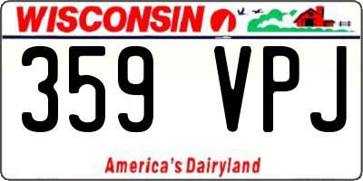 WI license plate 359VPJ