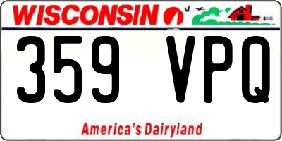 WI license plate 359VPQ