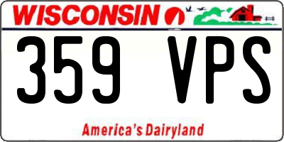 WI license plate 359VPS