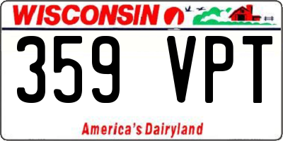 WI license plate 359VPT