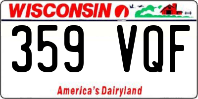 WI license plate 359VQF