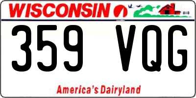 WI license plate 359VQG