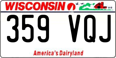 WI license plate 359VQJ