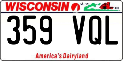 WI license plate 359VQL