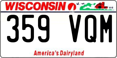 WI license plate 359VQM