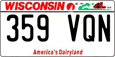 WI license plate 359VQN