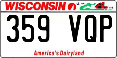 WI license plate 359VQP