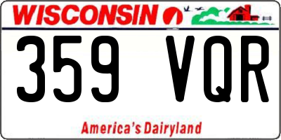 WI license plate 359VQR