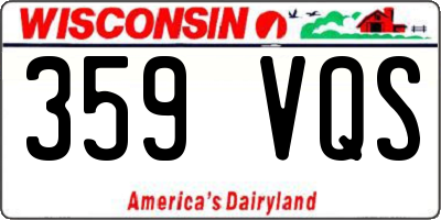 WI license plate 359VQS