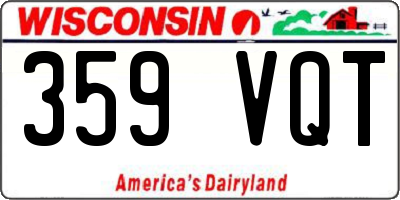 WI license plate 359VQT