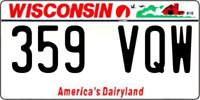 WI license plate 359VQW