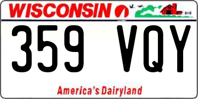 WI license plate 359VQY