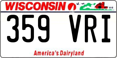 WI license plate 359VRI