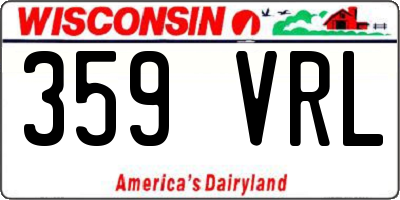 WI license plate 359VRL