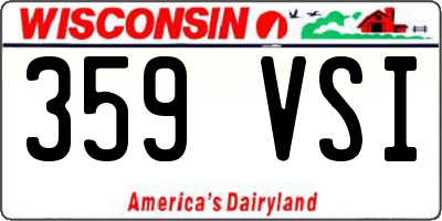 WI license plate 359VSI