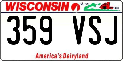WI license plate 359VSJ