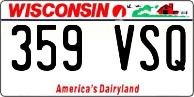WI license plate 359VSQ