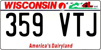 WI license plate 359VTJ