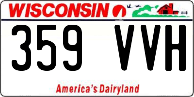 WI license plate 359VVH