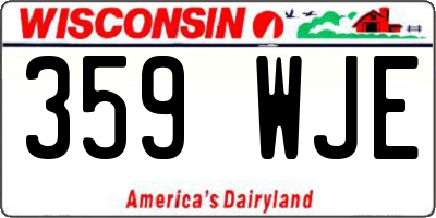 WI license plate 359WJE