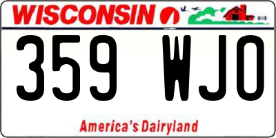 WI license plate 359WJO