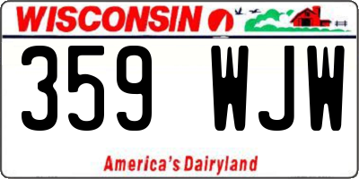 WI license plate 359WJW