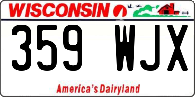 WI license plate 359WJX