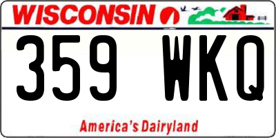 WI license plate 359WKQ