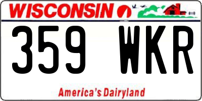 WI license plate 359WKR