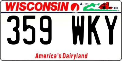 WI license plate 359WKY