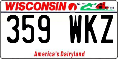 WI license plate 359WKZ