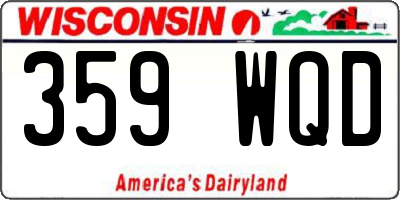 WI license plate 359WQD