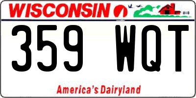 WI license plate 359WQT