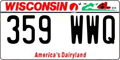 WI license plate 359WWQ