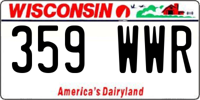 WI license plate 359WWR