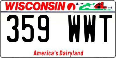 WI license plate 359WWT