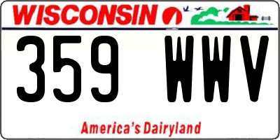 WI license plate 359WWV