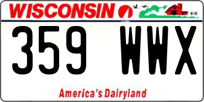 WI license plate 359WWX