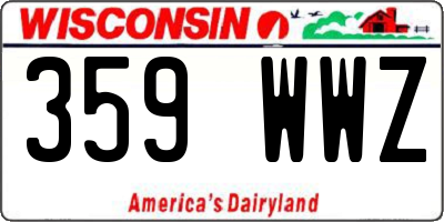 WI license plate 359WWZ