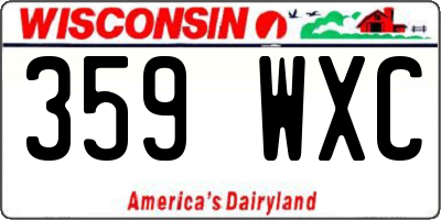 WI license plate 359WXC
