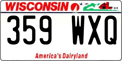 WI license plate 359WXQ