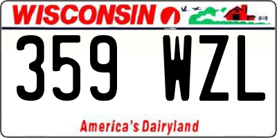 WI license plate 359WZL