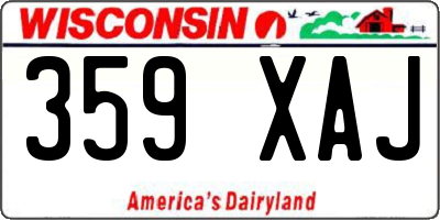 WI license plate 359XAJ
