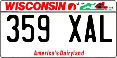 WI license plate 359XAL