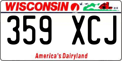 WI license plate 359XCJ
