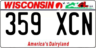 WI license plate 359XCN