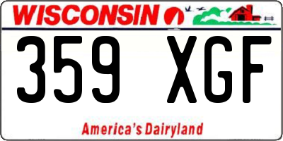 WI license plate 359XGF