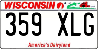 WI license plate 359XLG