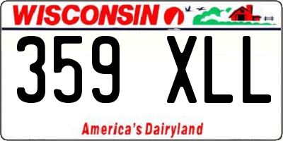 WI license plate 359XLL