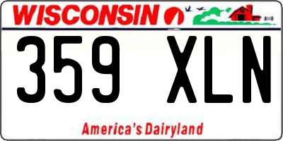 WI license plate 359XLN